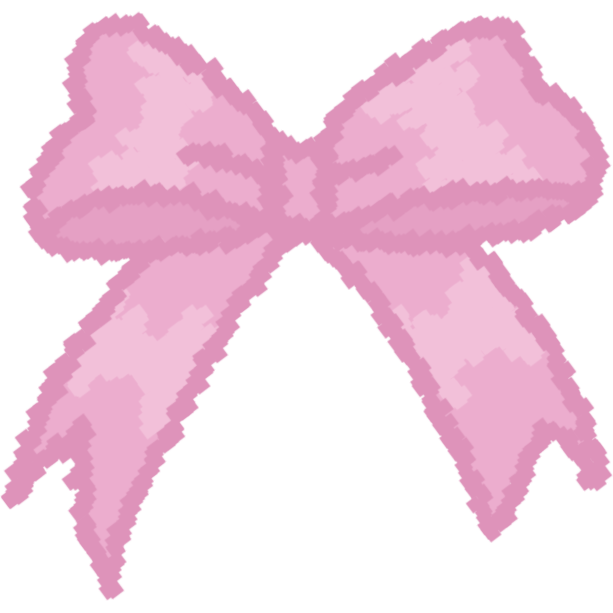  A drawing of a pastel pink bow using a textured brush.